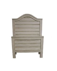 WEATHERED WHITE TWIN RANCH BED