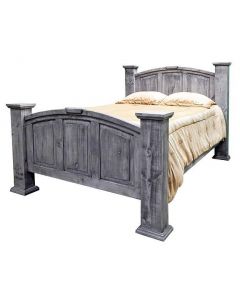 GRAY QUEEN MANSION BED