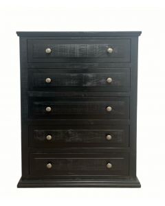 MIDNIGHT ECONO CHEST W/SILVER KNOBS