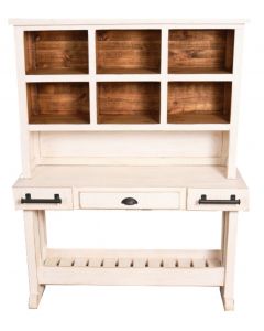 FROSTED WHITE BUFFET/HUTCH