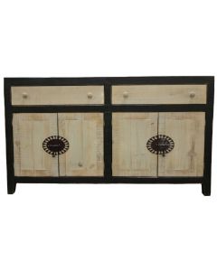 BUFFET IN OLD WOOD/ANTIQUE BLACK