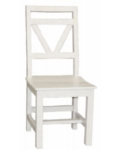 FROSTED WHITE WS V BACK CHAIR