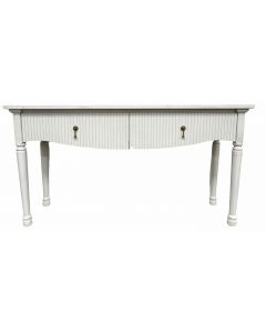 60" FROSTED WHITE SOFA CONSOLE