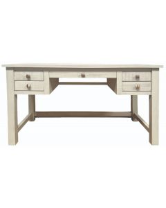 FROSTED WHITE MODERN RUSTIC DESK