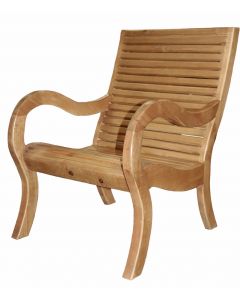 SLATTED LEISURE CHAIR IN NATURAL