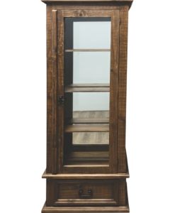 GUN CURIO WITH MIRRORED BACK 