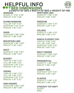 BED DIMENSIONS
