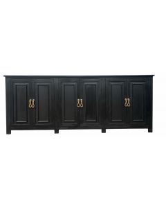 SOLID BLACK 6 DOOR GRAND CONSOLE