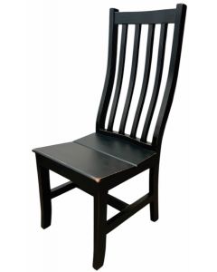 SLAT BACK BLACK CHAIR