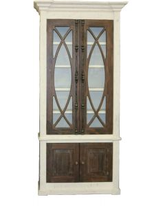 WHITE/BWD DOOR TALL CABINET