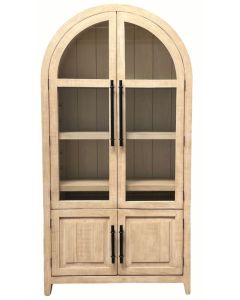 NATURAL ROUND TOP CABINET W/4 DOORS