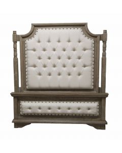 SAM PADDED QUEEN BED IN LATTE