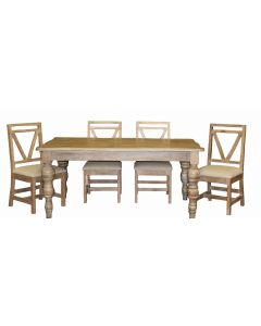 LT BWD CAROLINA TABLE w/ PADDED CHAIRS IN 6 OR 8 FT 