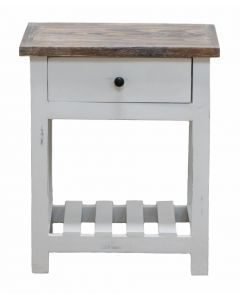 PARKER END TABLE IN WHITE/BWD TOP