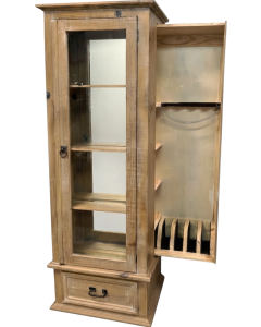 GUN CURIO WITH MIRRORED BACK
